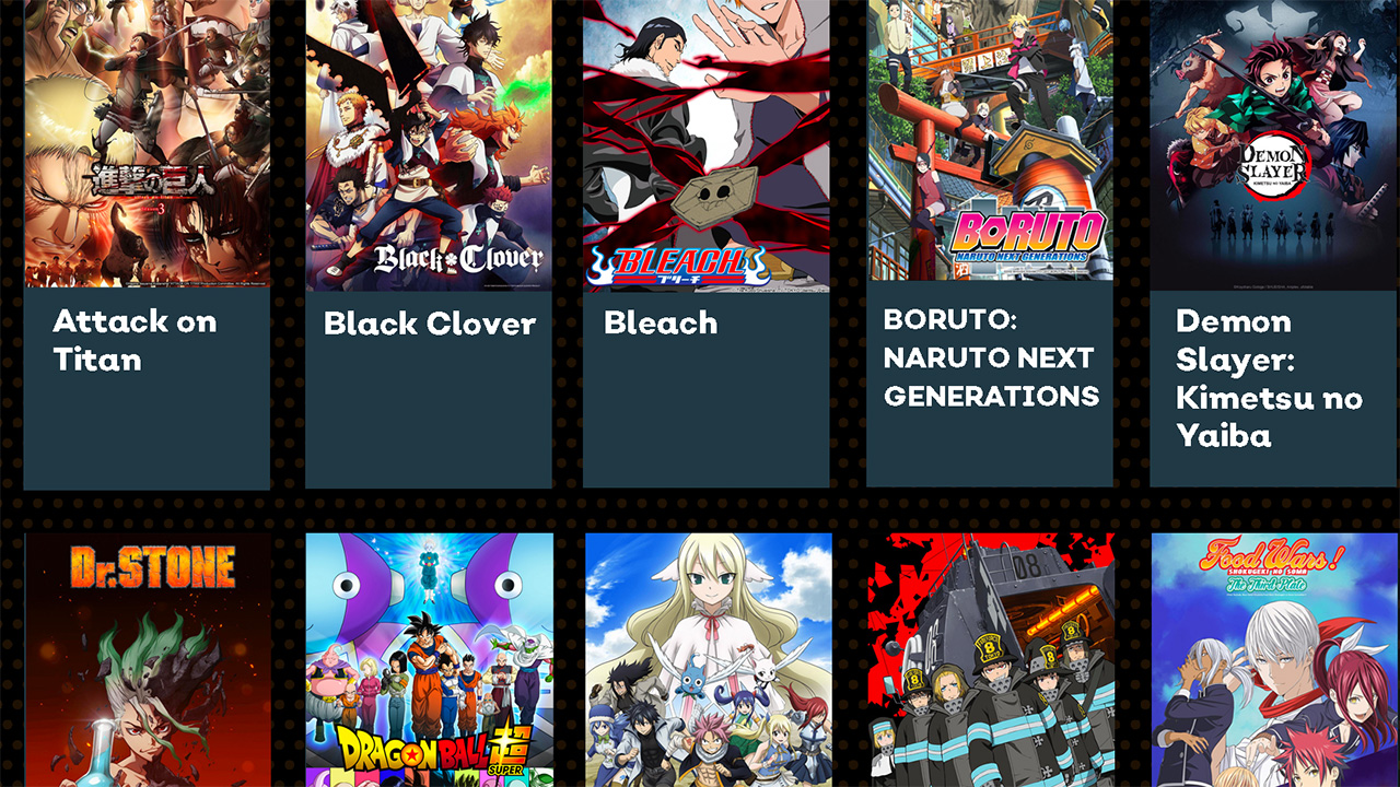 20 animes mais assistidos na Crunchyroll no mês de Julho 2019